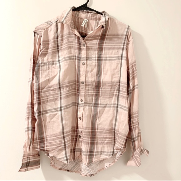 Mudd Pink Plaid Flannel - Picture 1 of 3